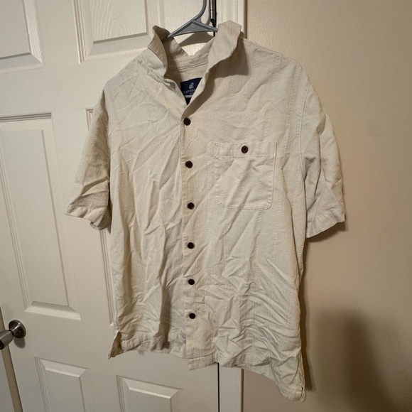Caribbean Joe Other - Caribbean Joe Cream Casual Button Down Shirt
